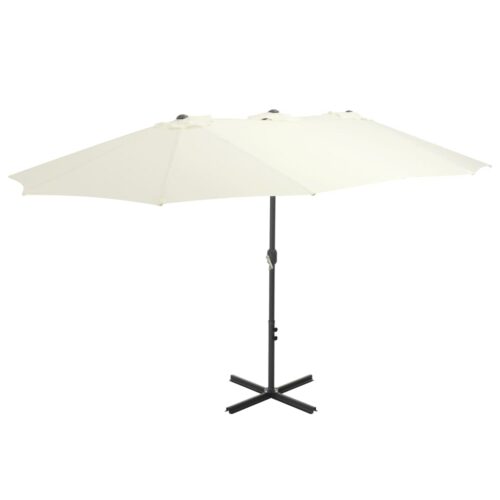 Outdoor Parasol with Aluminium Pole 460x270cm Sand