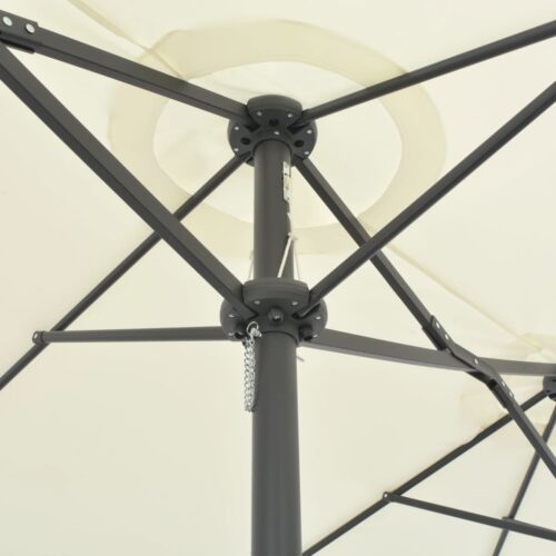 Outdoor Parasol with Aluminium Pole 460x270cm Sand - Image 5