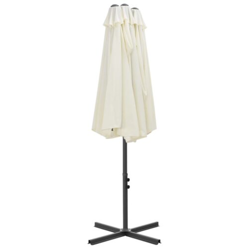 Outdoor Parasol with Aluminium Pole 460x270cm Sand - Image 6