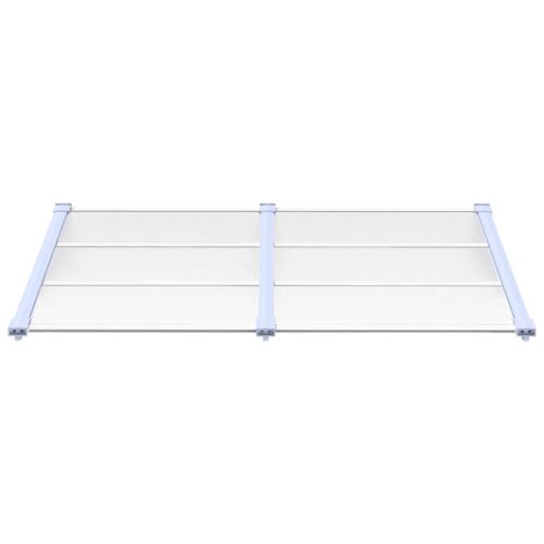 Door Canopy Grey Transparent 152.5x90cm Polycarbonate - Image 3