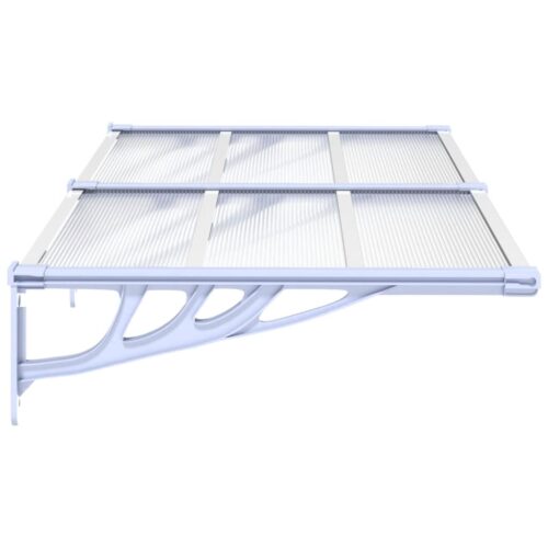 Door Canopy Grey Transparent 152.5x90cm Polycarbonate - Image 4