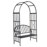 Garden Rose Arch with Bench