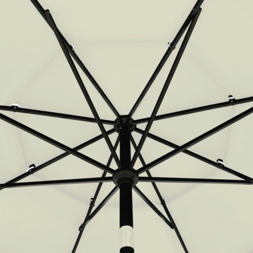 3-Tier Parasol with Aluminium Pole Sand 3.5 m - Image 6