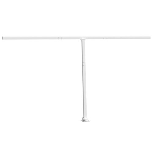 Awning Post Set White 450x245cm Iron