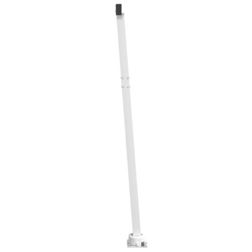 Awning Post Set White 450x245cm Iron - Image 4