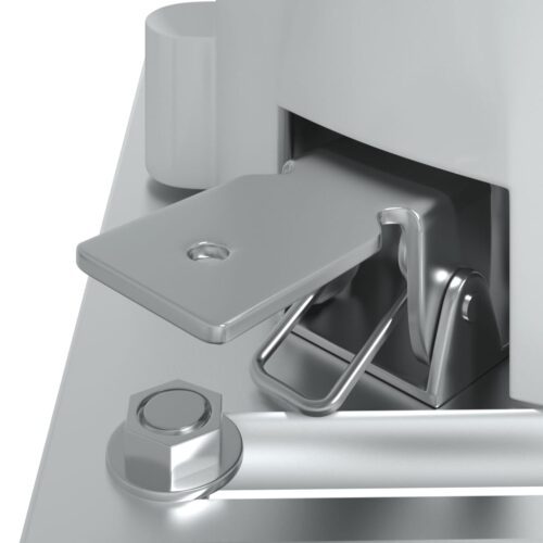 Awning Post Set White 450x245cm Iron - Image 7