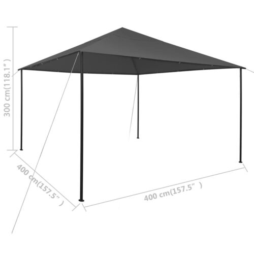 Gazebo 4x4x3m Anthracite 180 g/m - Image 8