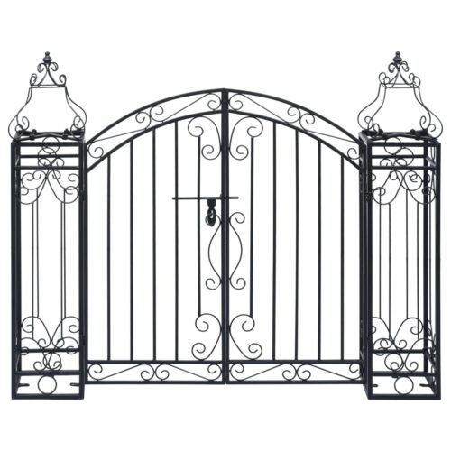 Ornamental Garden Gate Wrought Iron 122x20.5x100cm
