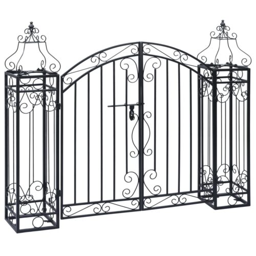 Ornamental Garden Gate Wrought Iron 122x20.5x100cm - Image 2