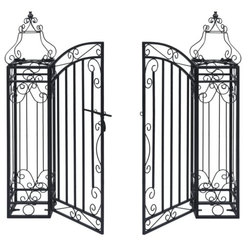 Ornamental Garden Gate Wrought Iron 122x20.5x100cm - Image 3
