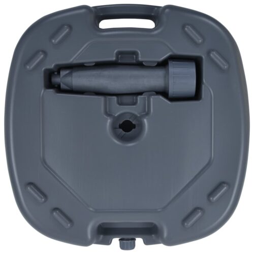Portable Outdoor Umbrella Base Water Sand Fillable Beach Patio Plastic Pod Stand Grey - Image 2