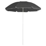 Outdoor Parasol with Steel Pole Anthracite 180cm