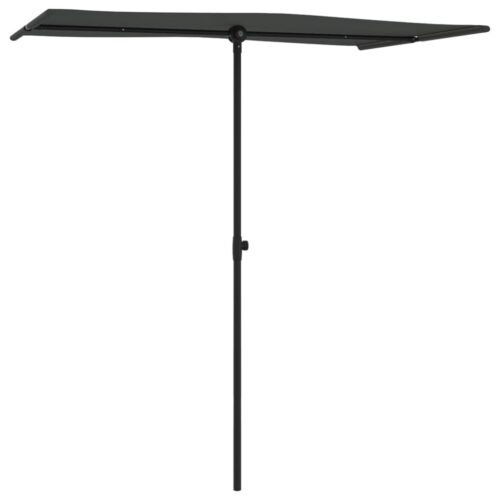 Outdoor Parasol with Aluminium Pole 180x110cm Anthracite - Image 3