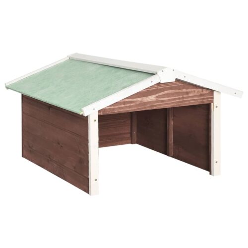 Robotic Lawn Mower Garage 72x87x50cm Mocca White Firwood - Image 2