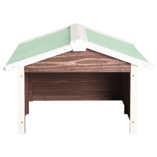 Robotic Lawn Mower Garage 72x87x50cm Mocca White Firwood - Image 4