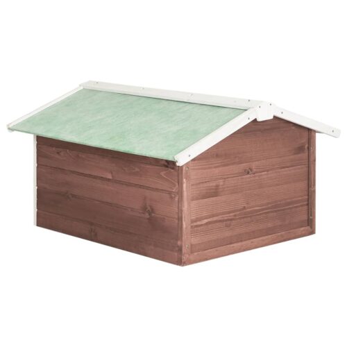 Robotic Lawn Mower Garage 72x87x50cm Mocca White Firwood - Image 5