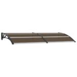 Door Canopy Black 240x100cm PC