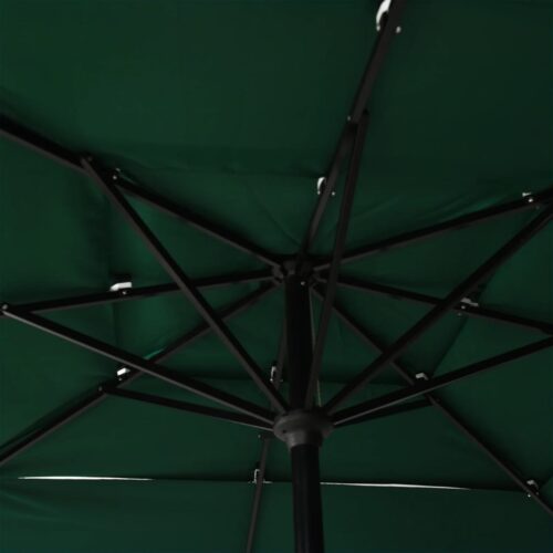 3-Tier Parasol with Aluminium Pole Green 2.5x2.5 m - Image 5