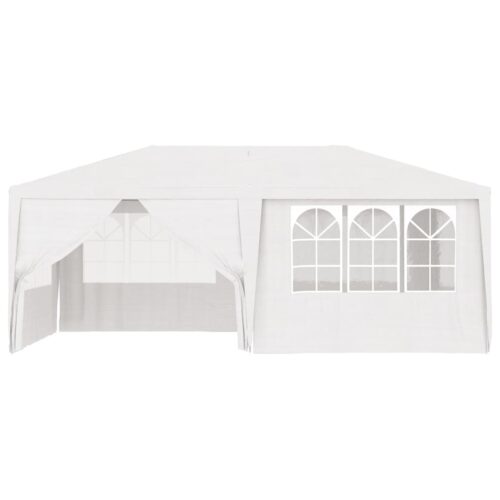 Professional Party Tent with Side Walls 4x6m White 90 g/m - Image 2