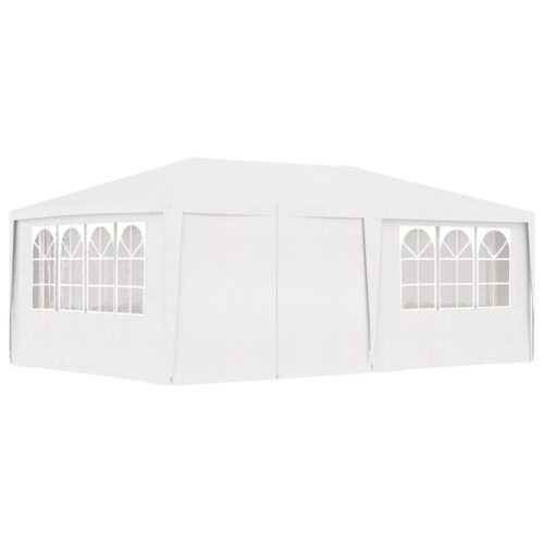 Professional Party Tent with Side Walls 4x6m White 90 g/m - Image 4