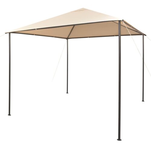 Gazebo Pavilion Tent Canopy 3x3m Steel Beige