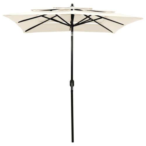 3-Tier Parasol with Aluminium Pole Sand 2x2 m - Image 2