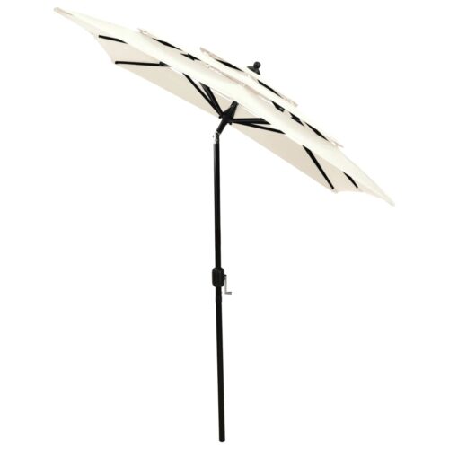 3-Tier Parasol with Aluminium Pole Sand 2x2 m - Image 3