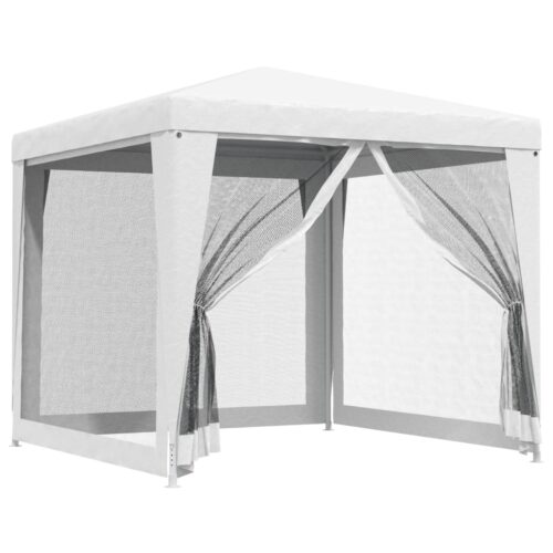 Party Tent with 4 Mesh Sidewalls 2.5x2.5m White