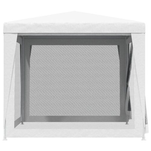 Party Tent with 4 Mesh Sidewalls 2.5x2.5m White - Image 5