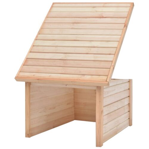 Lawn Mower Garage 92x104x59.5cm Solid Pine Wood 19 mm - Image 4