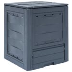 Garden Composter Grey 60x60x73cm 260 L