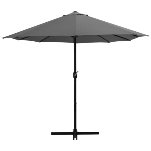 Outdoor Parasol with Aluminium Pole 460x270cm Anthracite - Image 3
