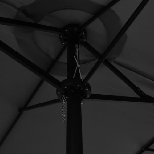 Outdoor Parasol with Aluminium Pole 460x270cm Anthracite - Image 6