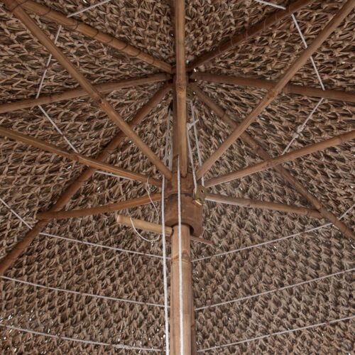 Bamboo Parasol with Banana Leaf Roof 210cm - Image 2