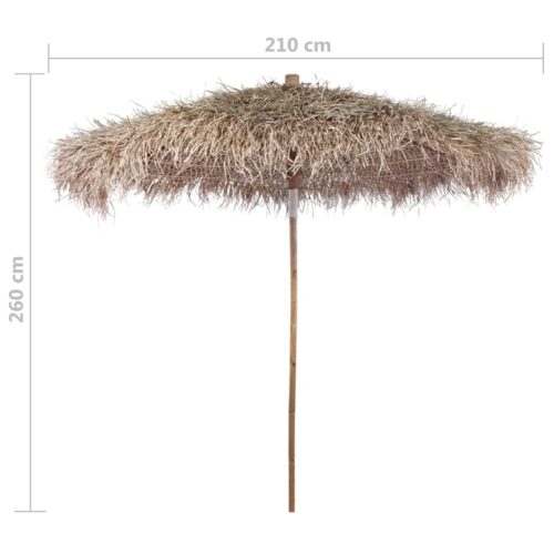 Bamboo Parasol with Banana Leaf Roof 210cm - Image 4