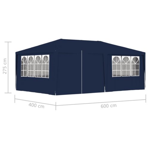Professional Party Tent with Side Walls 4x6m Blue 90 g/m - Image 9