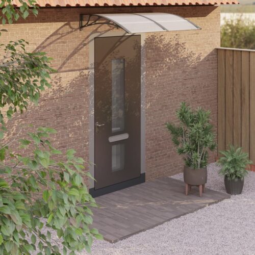 Door Canopy Black 150x100cm Polycarbonate - Image 7