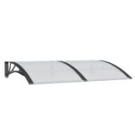 Door Canopy Black 150x100cm Polycarbonate