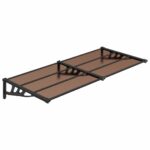 Door Canopy Black 152.5x90cm Polycarbonate
