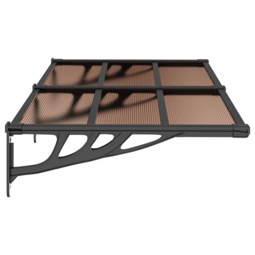 Door Canopy Black 152.5x90cm Polycarbonate - Image 4