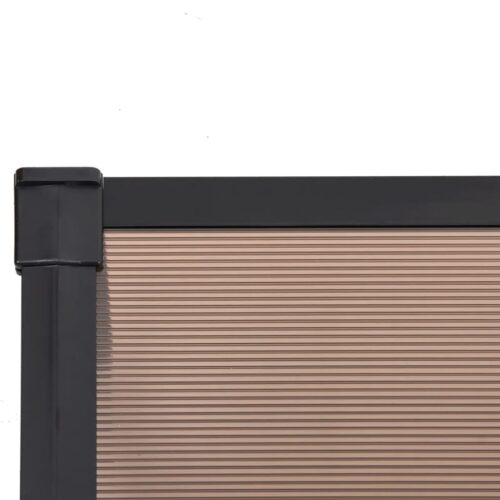 Door Canopy Black 152.5x90cm Polycarbonate - Image 5
