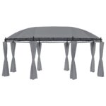 Gazebo with Curtains 520x349x255cm Anthracite