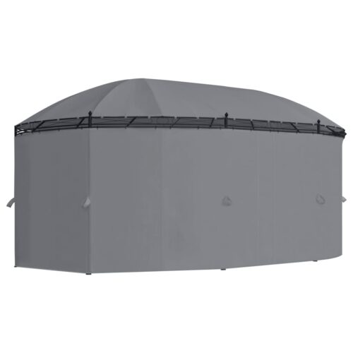 Gazebo with Curtains 520x349x255cm Anthracite - Image 4