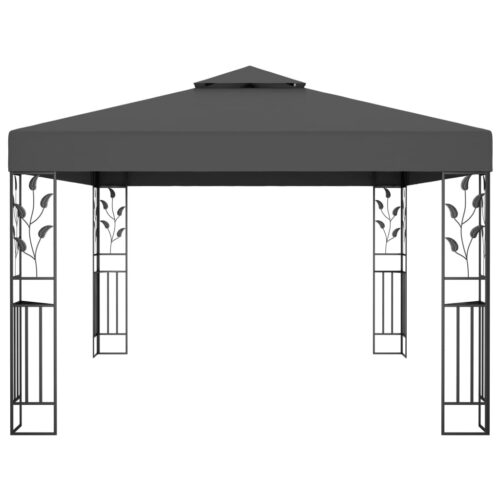 Gazebo with Double Roof 3x4m Anthracite - Image 3