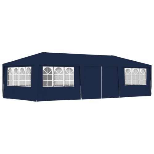 Professional Party Tent with Side Walls 4x9m Blue 90 g/m