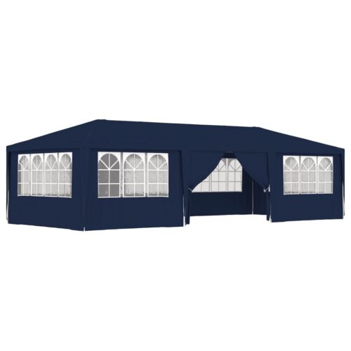Professional Party Tent with Side Walls 4x9m Blue 90 g/m - Image 2