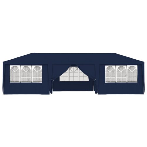 Professional Party Tent with Side Walls 4x9m Blue 90 g/m - Image 3