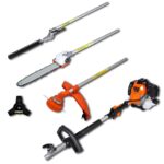 4-in-1 Multi-tool Hedge Grass Trimmer, Chain Saw, Brush Cutter