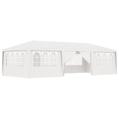 Professional Party Tent with Side Walls 4x9m White 90 g/m - Image 2