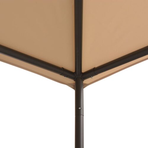 Gazebo Pavilion Tent Canopy 4x4m Steel Beige - Image 3